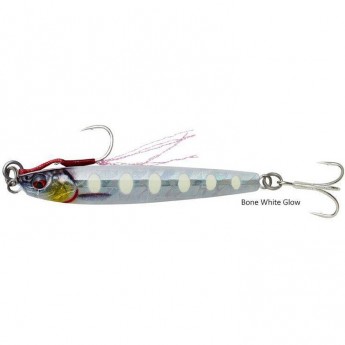 Блесна SAVAGE GEAR 3D Slim Jig Minnow 12.5см 60г Sinking Bone White Glow PHP