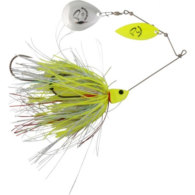 Блесна SAVAGE GEAR Da'Bush 21g Yellow Silver Holo Flame 71753 Блесна SAVAGE GEAR Da'Bush 21g Yellow Silver Holo Flame 71753