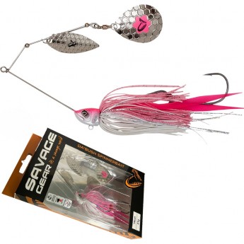 Блесна SAVAGE GEAR Da'Bush Spinnerbait 14см 21г Sinking Pink Silver