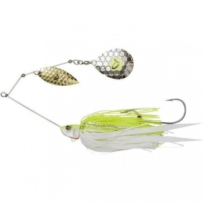 Блесна SAVAGE GEAR Da'Bush Spinnerbait 16см 32г Sinking Yellow White Silver 72610 Блесна SAVAGE GEAR Da'Bush Spinnerbait 16см 32г Sinking Yellow White Silver 72610