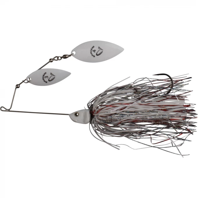Блесна SAVAGE GEAR Da'Bush Spinnerbait 32g #3 White Silver Holo Flame 42147