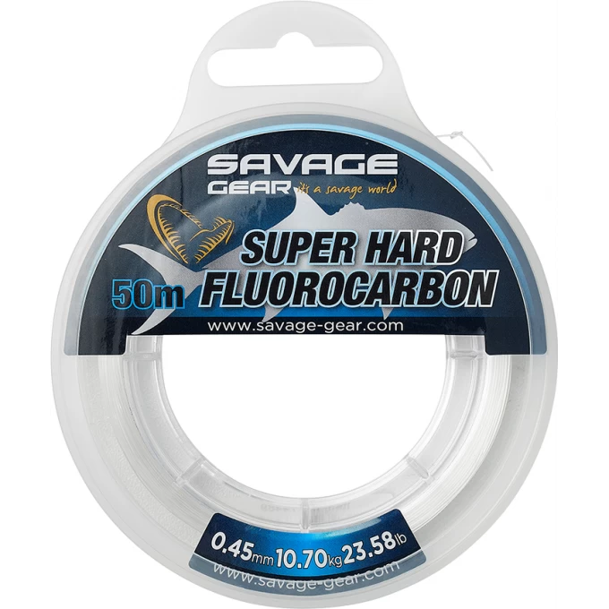 Флюорокарбон SAVAGE GEAR SUPER HARD FLUORO CARBON 50м 0,45мм 74489 Флюорокарбон SAVAGE GEAR SUPER HARD FLUORO CARBON 50м 0,45мм 74489