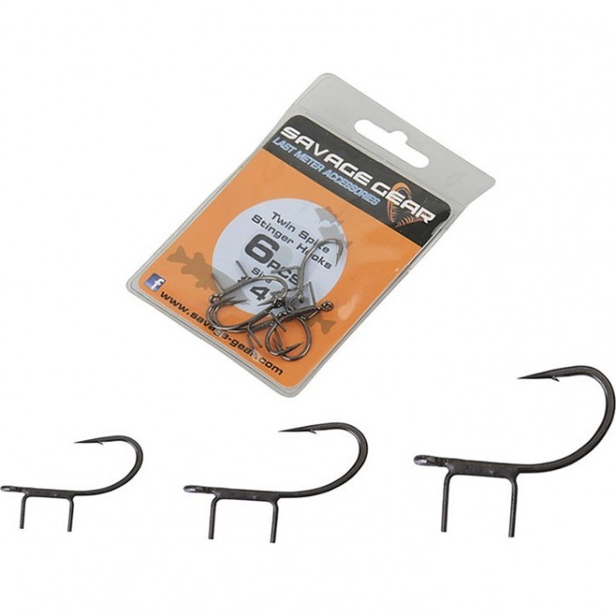 Крючки SAVAGE GEAR Twin Spike Stinger M 1 5pcs 48826