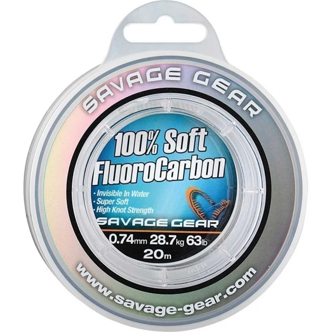 Леска SAVAGE GEAR Soft Fluoro Carbon 0.92mm 15m 40.5kg 89lb 54858