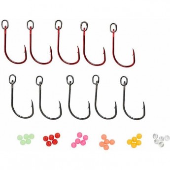 Набор крючков SAVAGE GEAR S1 Single Hook 4/0 Red & DG Kit 10pcs
