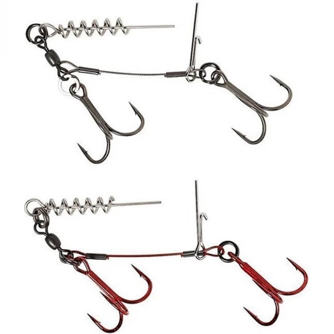 Оснастка SAVAGE GEAR Carbon49 Corkscrew Stinger #1/0 23kg 2pcs 61766 Оснастка SAVAGE GEAR Carbon49 Corkscrew Stinger #1/0 23kg 2pcs 61766