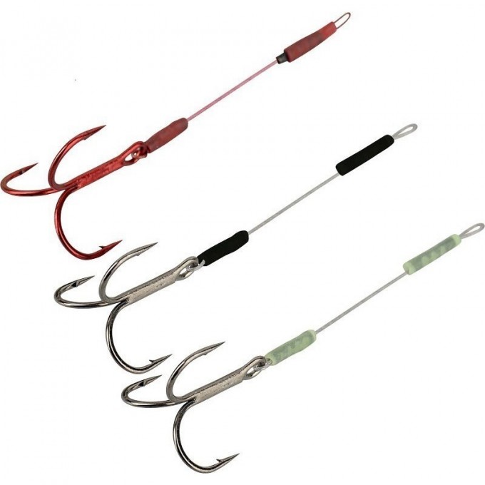 Оснастка SAVAGE GEAR Carbon49 Stinger #6 6.5cm 13kg 3pcs 54878