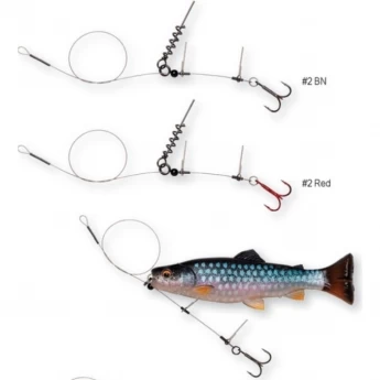Оснастка SAVAGE GEAR Linethru Corkscrew Rig #2 30cm 22kg 2pcs