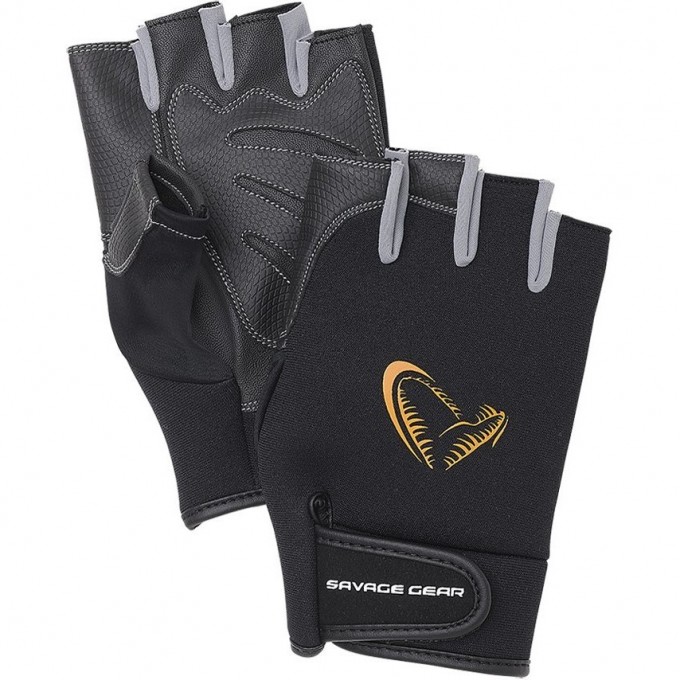 Перчатки SAVAGE GEAR Neoprene Half Finger XL Black 76464 Перчатки SAVAGE GEAR Neoprene Half Finger XL Black 76464