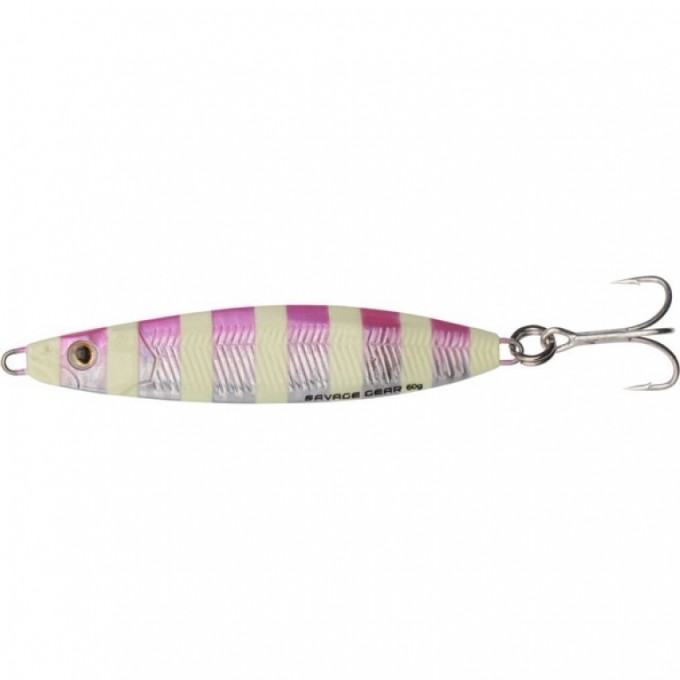 Пилькер SAVAGE GEAR Psycho Sprat 28g 03-Pink Glow Zebra 57513 Пилькер SAVAGE GEAR Psycho Sprat 28g 03-Pink Glow Zebra 57513