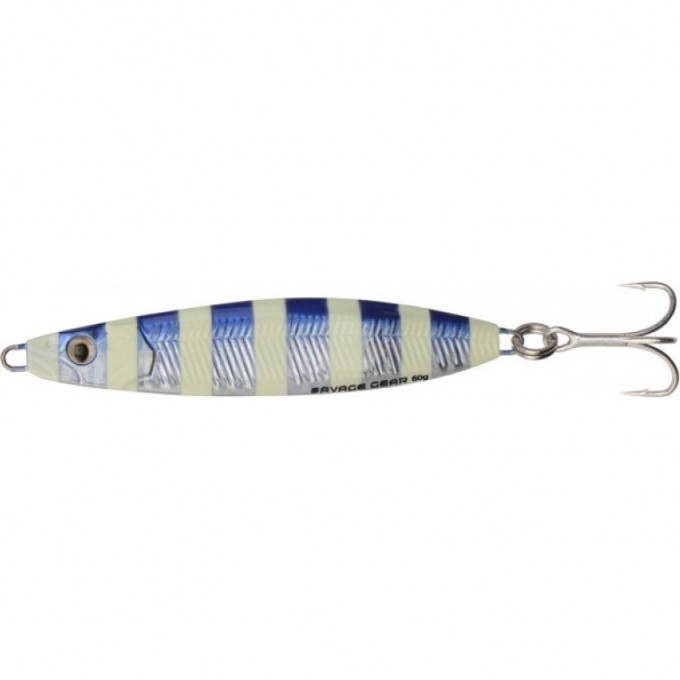 Пилькер SAVAGE GEAR Psycho Sprat 28g 04-Blue Glow Zebra 57514 Пилькер SAVAGE GEAR Psycho Sprat 28g 04-Blue Glow Zebra 57514