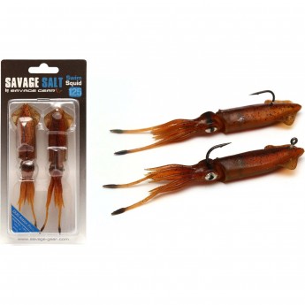Приманка SAVAGE GEAR 3D TPE Swim Squid 125mm 25g Brown UV 2pcs