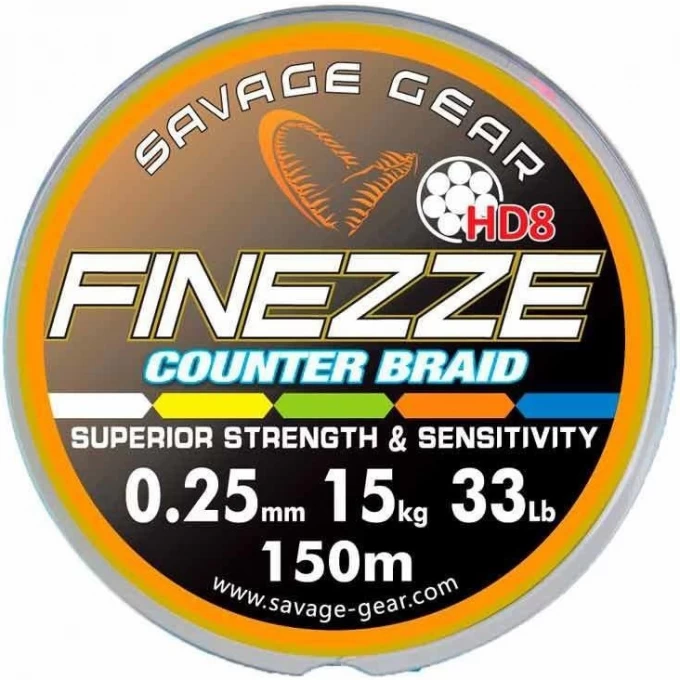 Шнур SAVAGE GEAR Finezze HD8 300m multicolor 0.28mm 23kg 46939 Шнур SAVAGE GEAR Finezze HD8 300m multicolor 0.28mm 23kg 46939