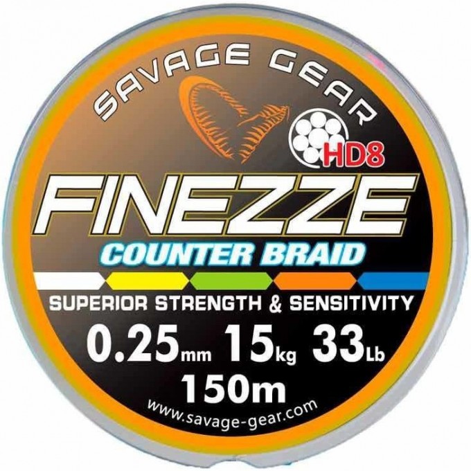 Шнур SAVAGE GEAR Finezze HD8 300m multicolor 0.36mm 32kg 47550 Шнур SAVAGE GEAR Finezze HD8 300m multicolor 0.36mm 32kg 47550